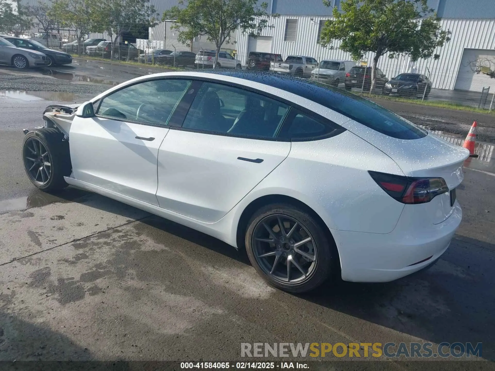 3 fotografías del automóvil dañado 5YJ3E1EB9MF055990 TESLA MODEL 3 2021