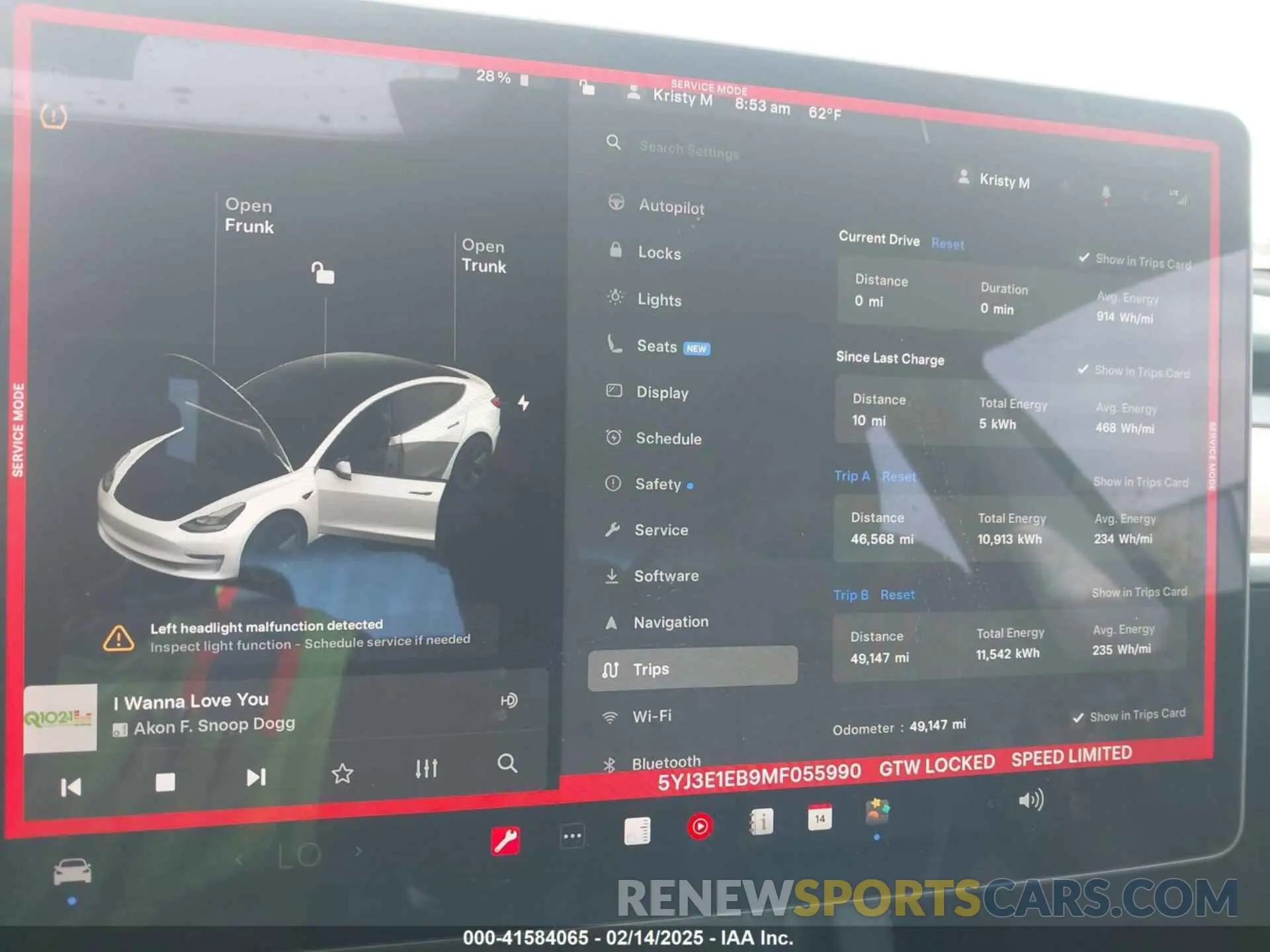 7 fotografías del automóvil dañado 5YJ3E1EB9MF055990 TESLA MODEL 3 2021