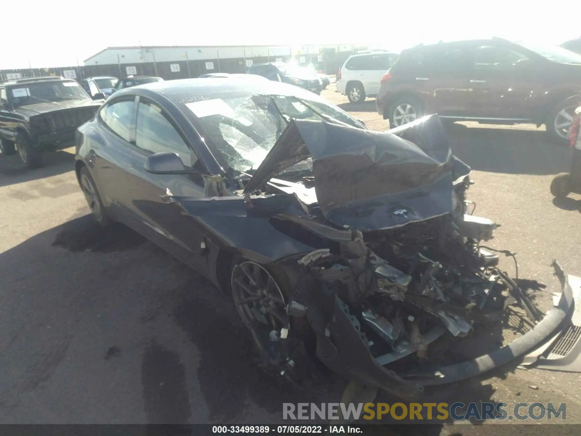 1 fotografías del automóvil dañado 5YJ3E1EB9MF069274 TESLA MODEL 3 2021