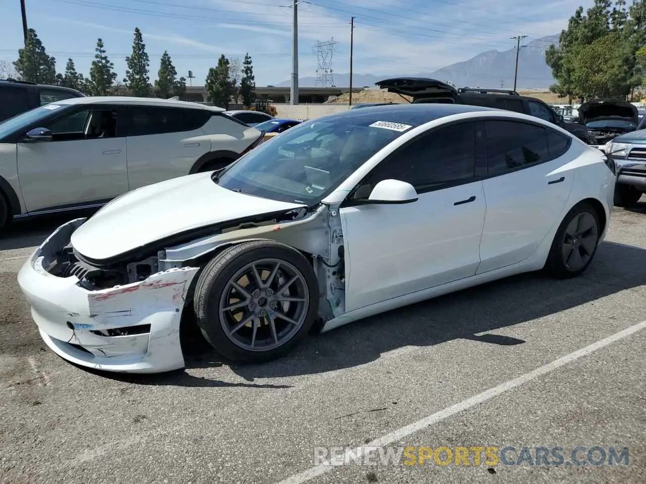1 fotografías del automóvil dañado 5YJ3E1EB9MF069291 TESLA MODEL 3 2021