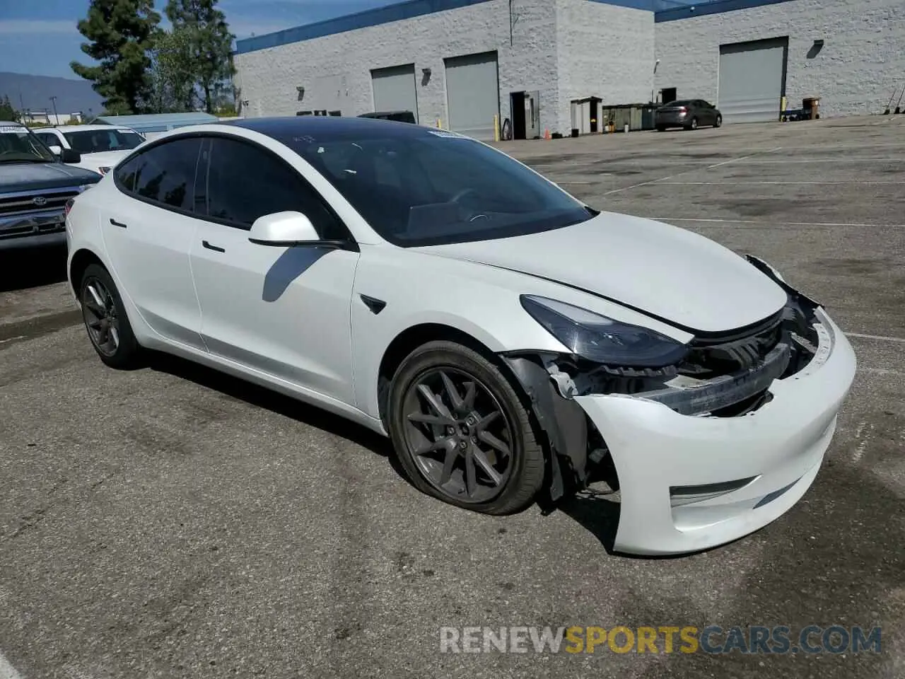 4 fotografías del automóvil dañado 5YJ3E1EB9MF069291 TESLA MODEL 3 2021