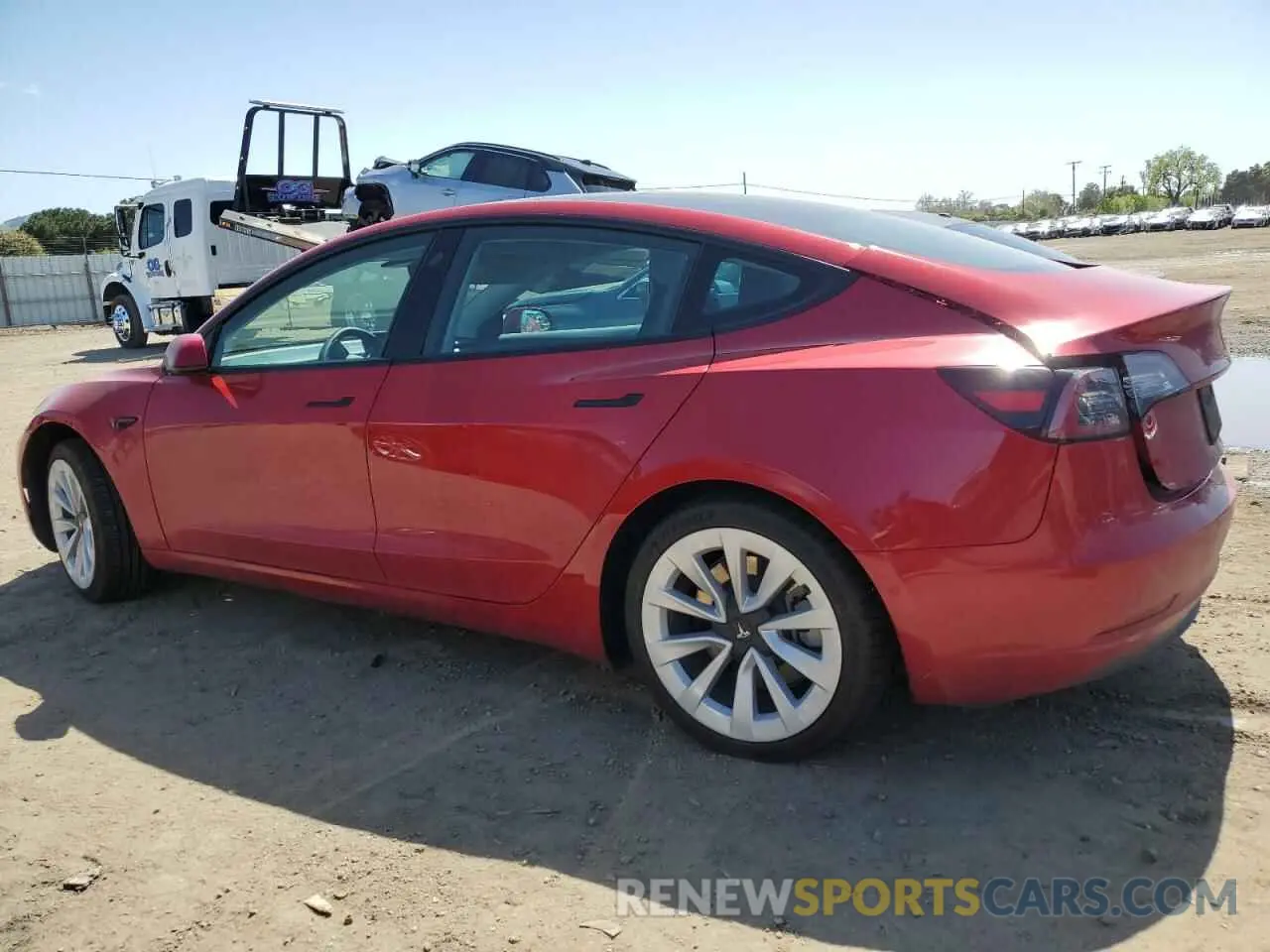2 fotografías del automóvil dañado 5YJ3E1EB9MF085829 TESLA MODEL 3 2021
