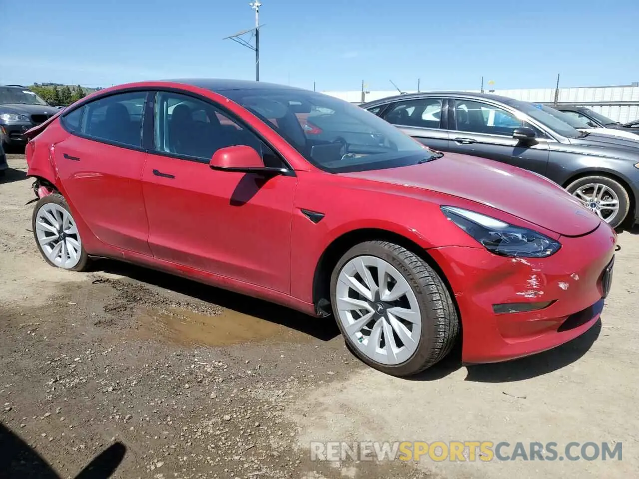 4 fotografías del automóvil dañado 5YJ3E1EB9MF085829 TESLA MODEL 3 2021