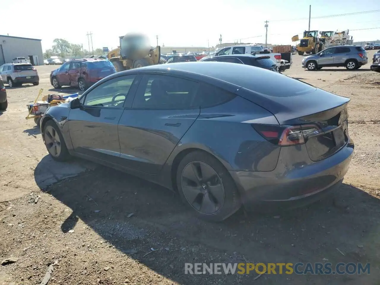 2 fotografías del automóvil dañado 5YJ3E1EB9MF853132 TESLA MODEL 3 2021