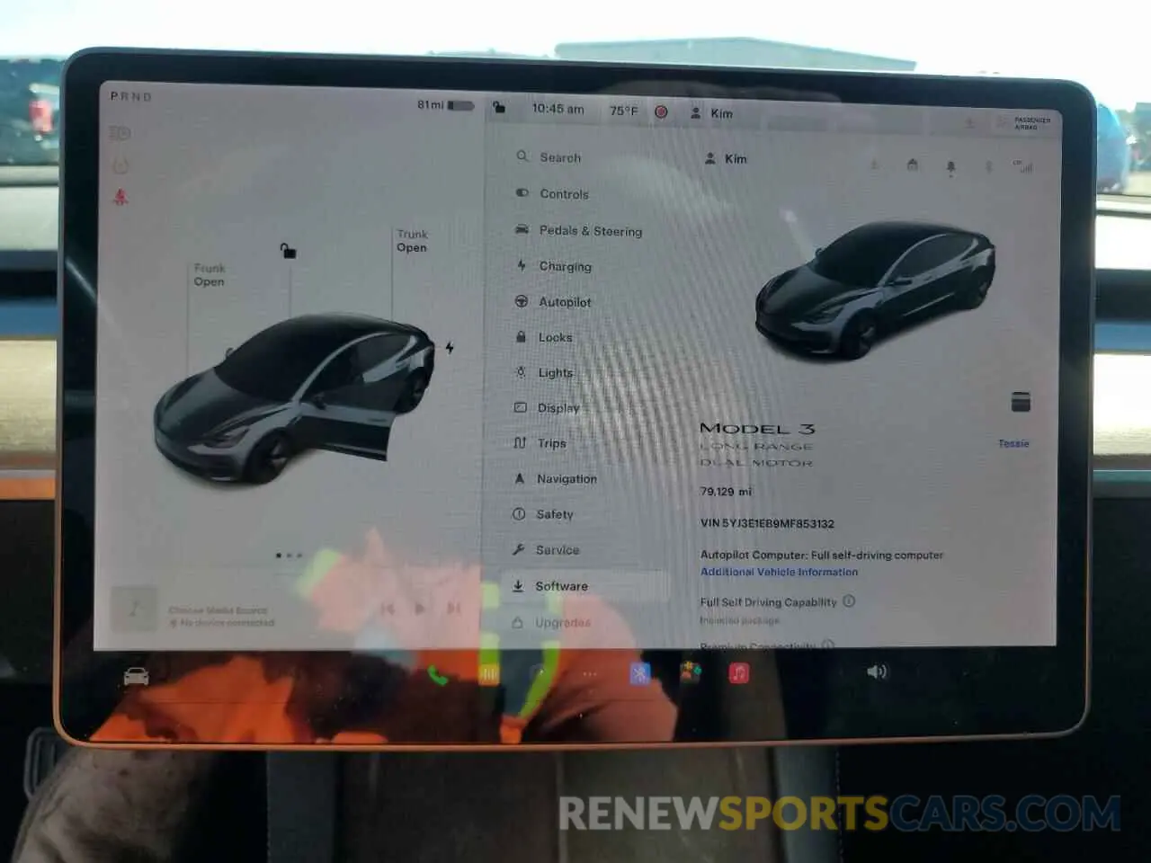 9 fotografías del automóvil dañado 5YJ3E1EB9MF853132 TESLA MODEL 3 2021