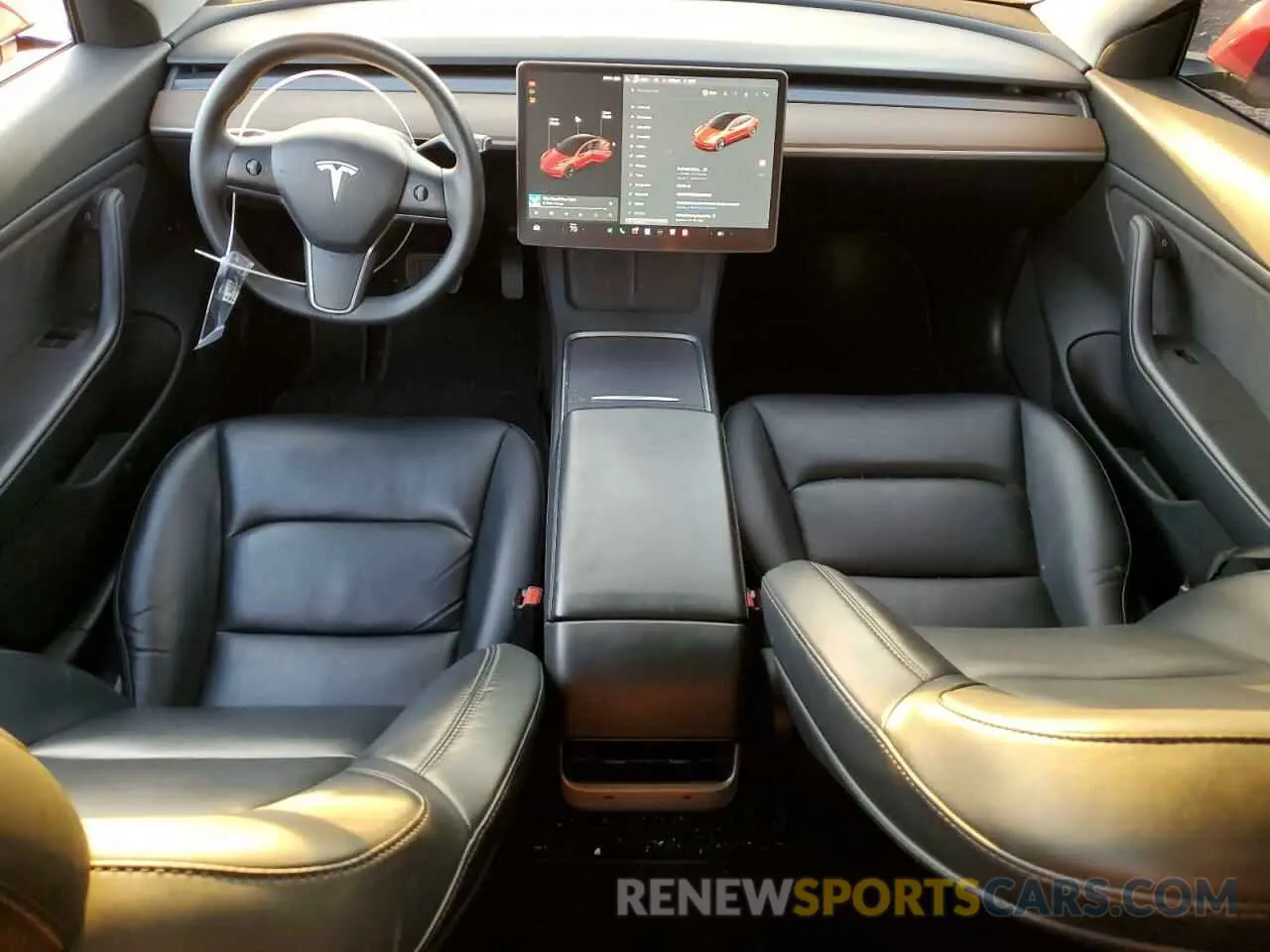 8 fotografías del automóvil dañado 5YJ3E1EB9MF858346 TESLA MODEL 3 2021