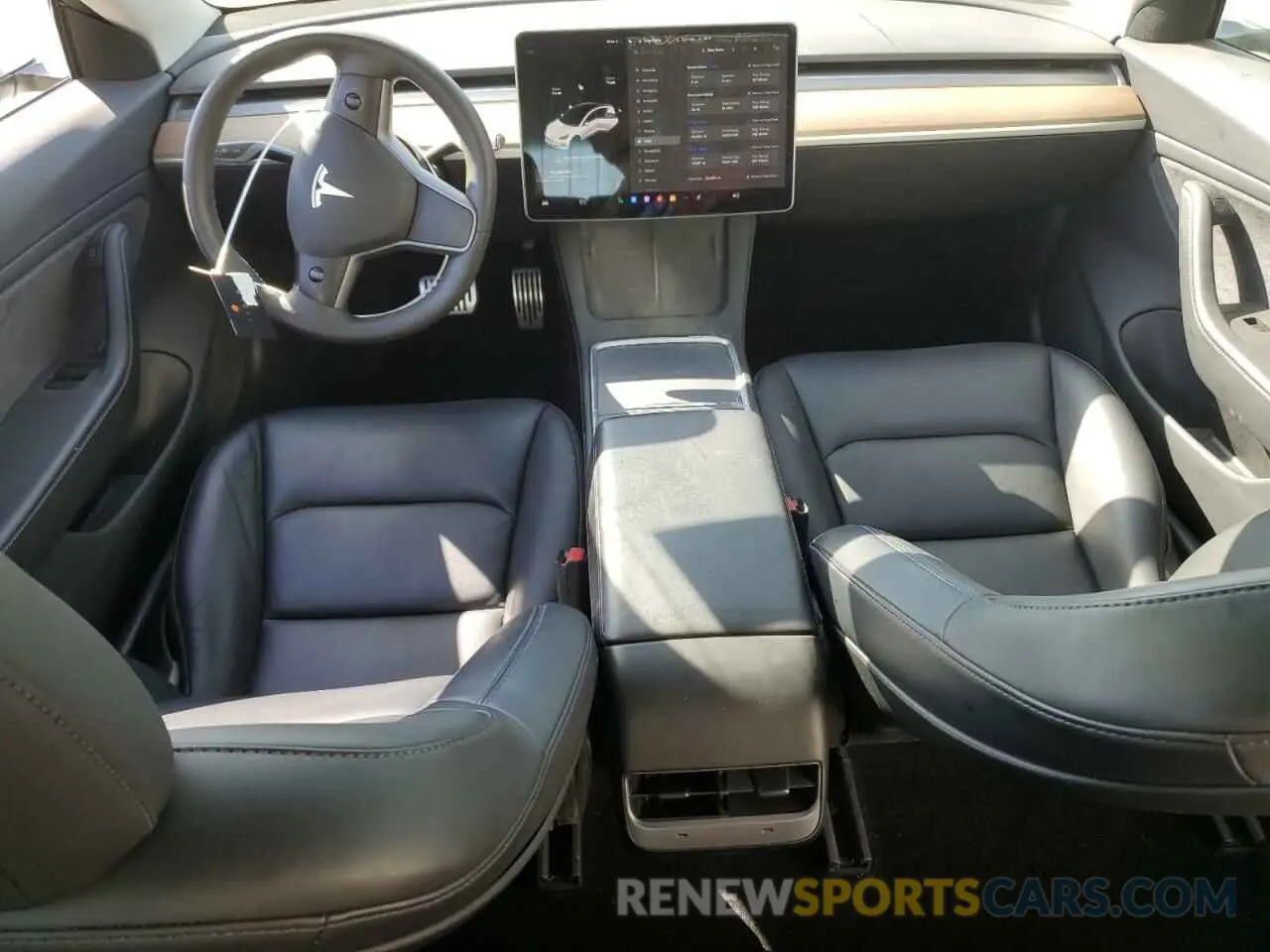 8 fotografías del automóvil dañado 5YJ3E1EB9MF869685 TESLA MODEL 3 2021