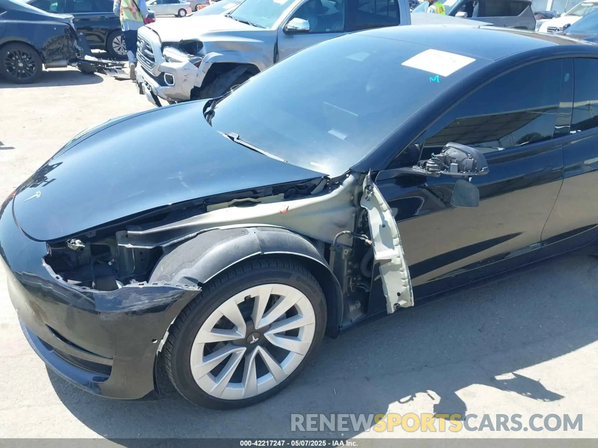 6 fotografías del automóvil dañado 5YJ3E1EB9MF871260 TESLA MODEL 3 2021