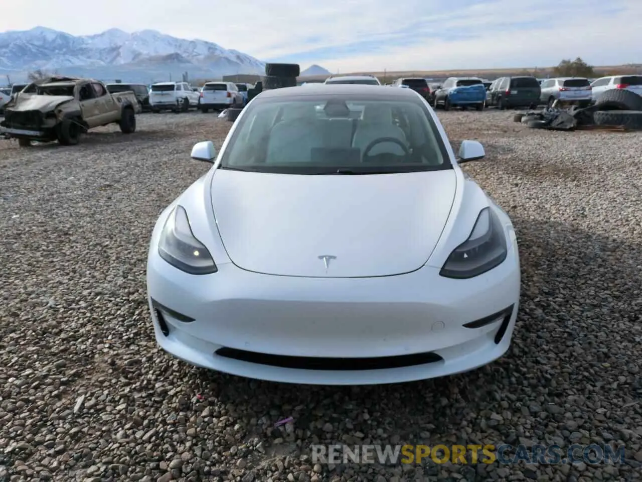 5 fotografías del automóvil dañado 5YJ3E1EB9MF876071 TESLA MODEL 3 2021