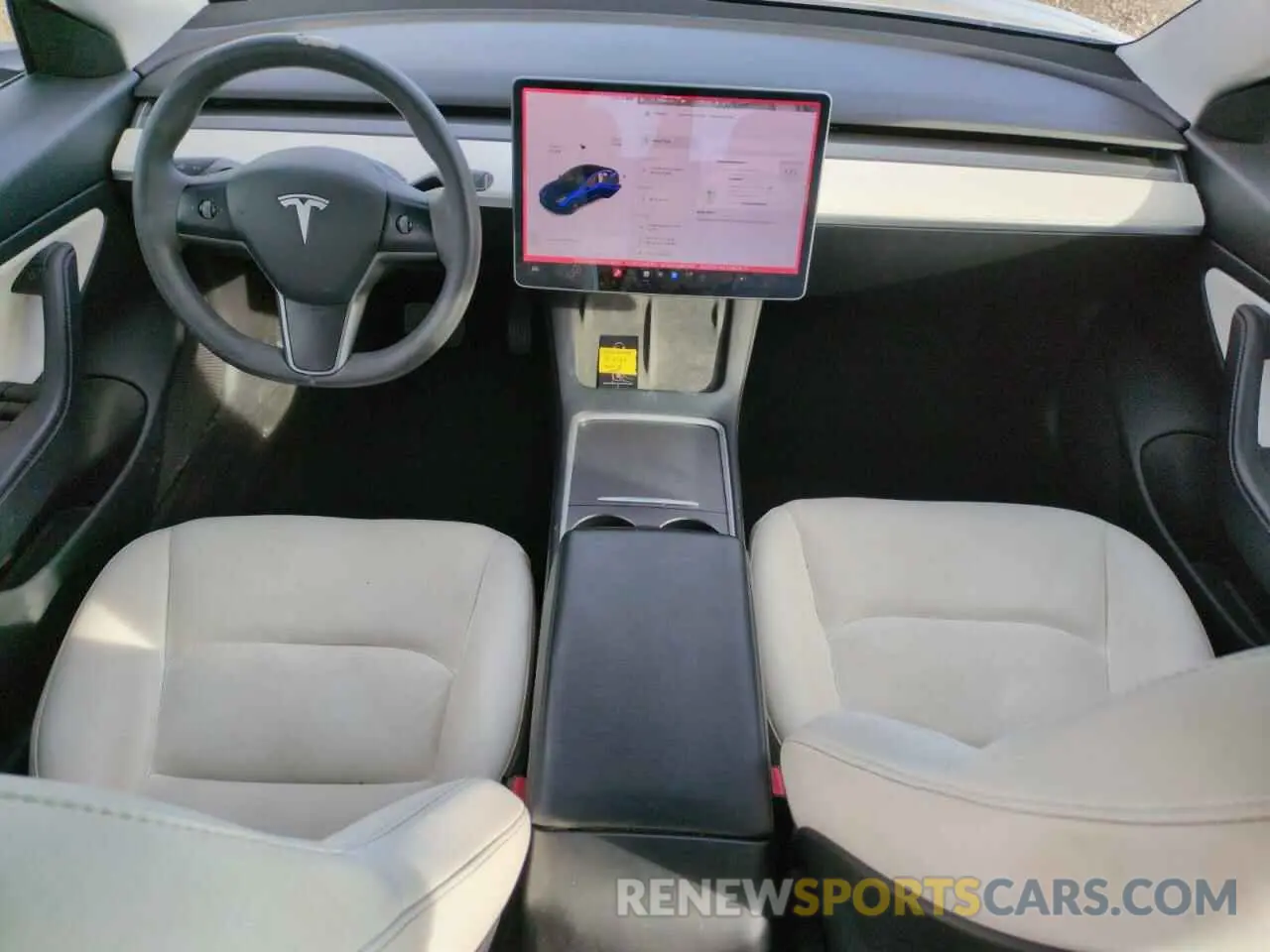 8 fotografías del automóvil dañado 5YJ3E1EB9MF876071 TESLA MODEL 3 2021