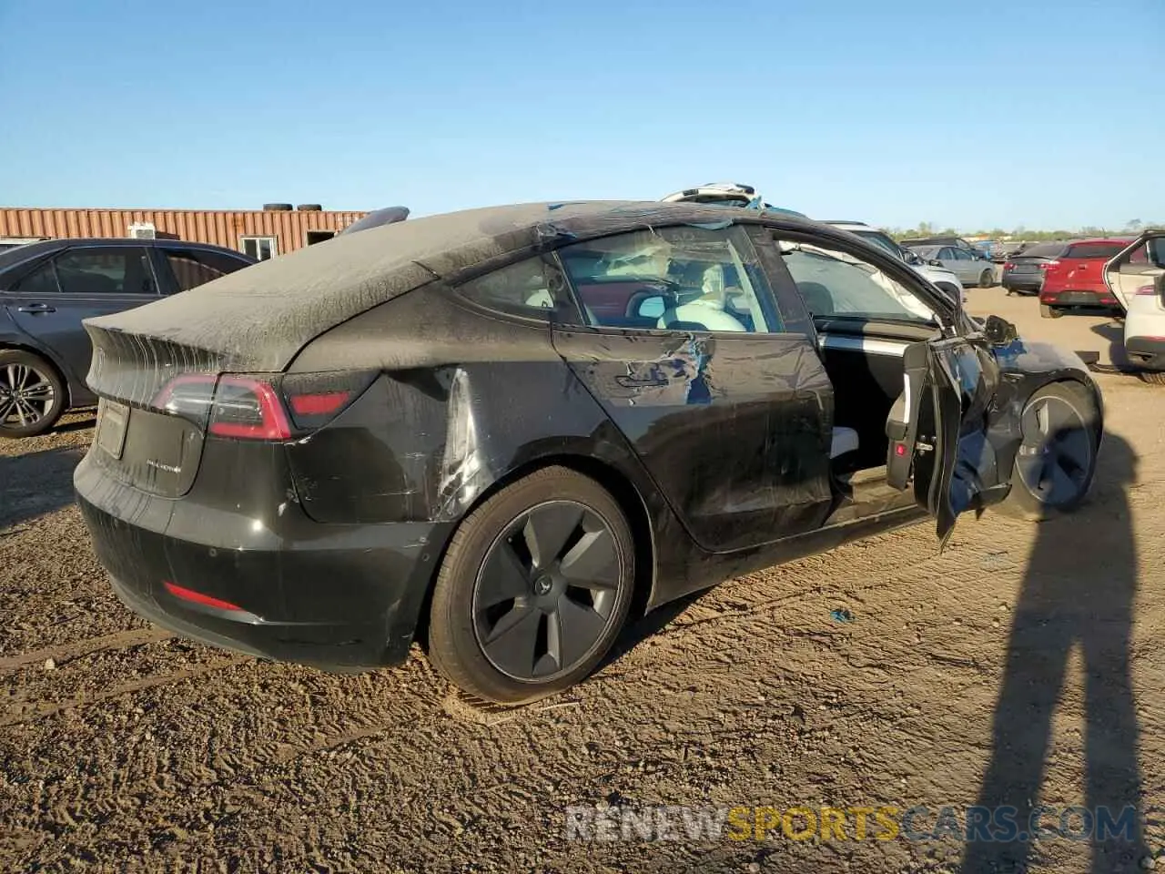 3 fotografías del automóvil dañado 5YJ3E1EB9MF918058 TESLA MODEL 3 2021