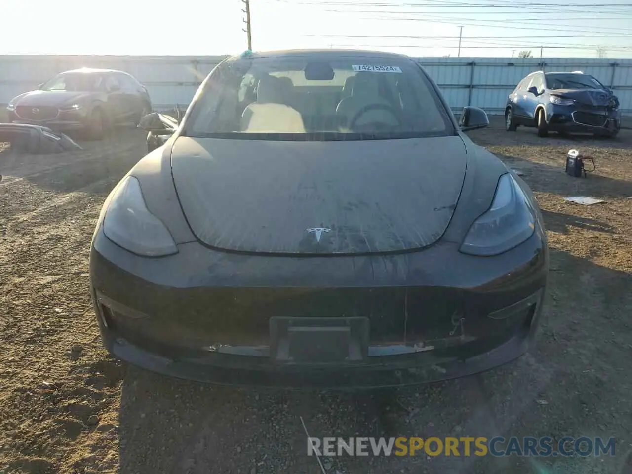 5 fotografías del automóvil dañado 5YJ3E1EB9MF918058 TESLA MODEL 3 2021