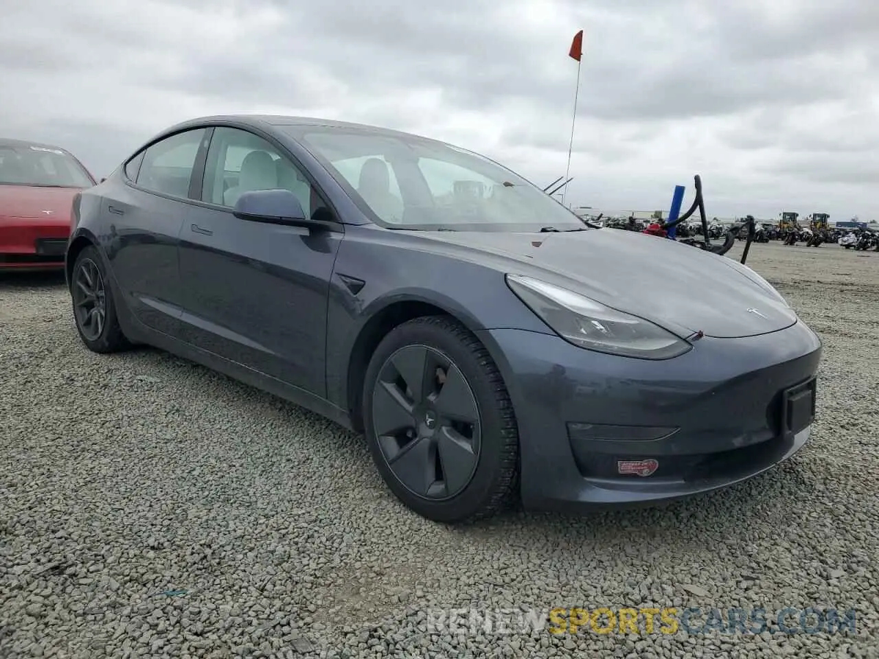 4 fotografías del automóvil dañado 5YJ3E1EB9MF937533 TESLA MODEL 3 2021