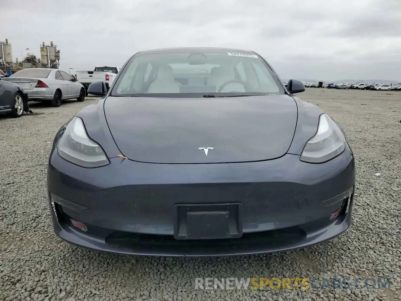 5 fotografías del automóvil dañado 5YJ3E1EB9MF937533 TESLA MODEL 3 2021