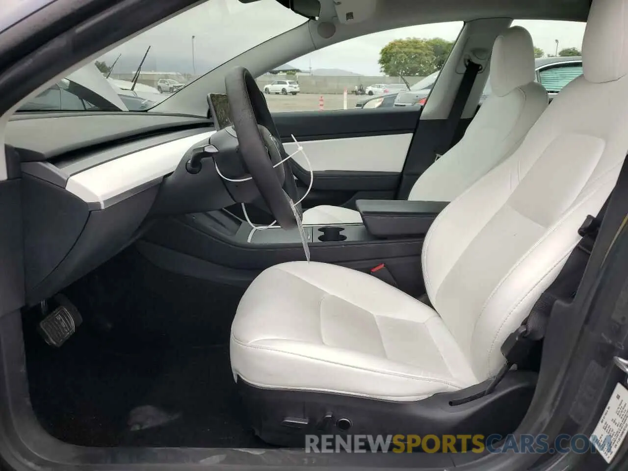 7 fotografías del automóvil dañado 5YJ3E1EB9MF937533 TESLA MODEL 3 2021
