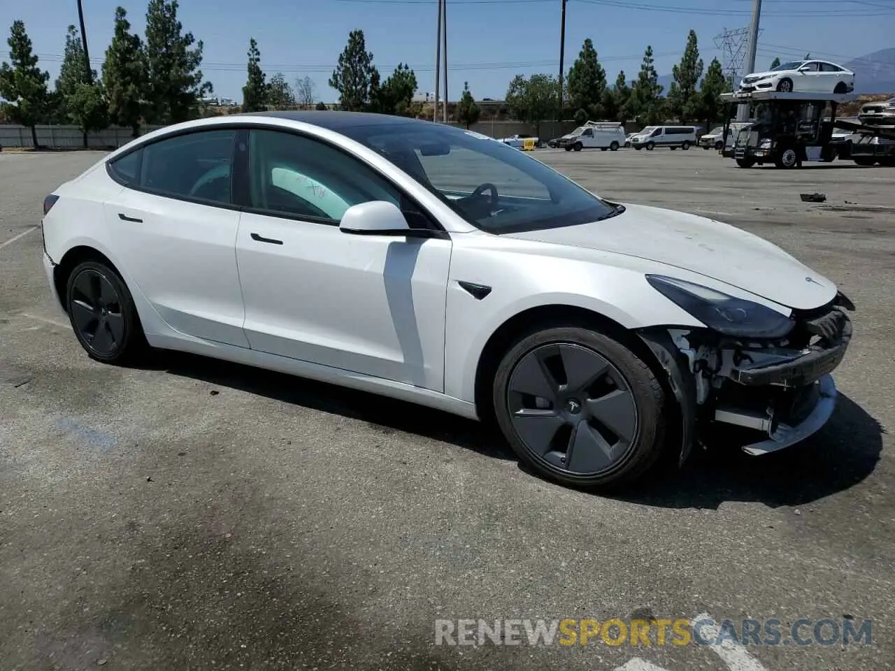 4 fotografías del automóvil dañado 5YJ3E1EB9MF938990 TESLA MODEL 3 2021