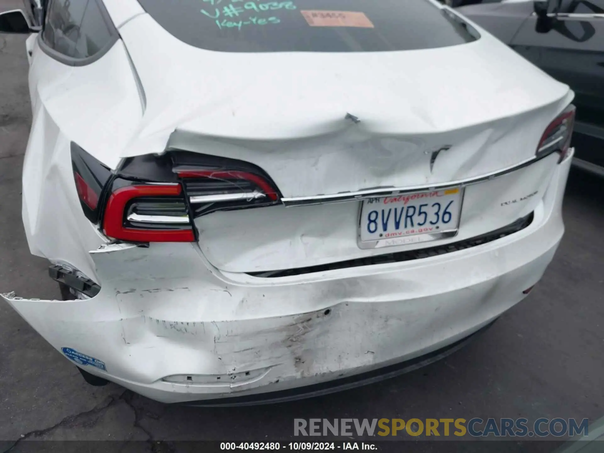 17 fotografías del automóvil dañado 5YJ3E1EB9MF939038 TESLA MODEL 3 2021