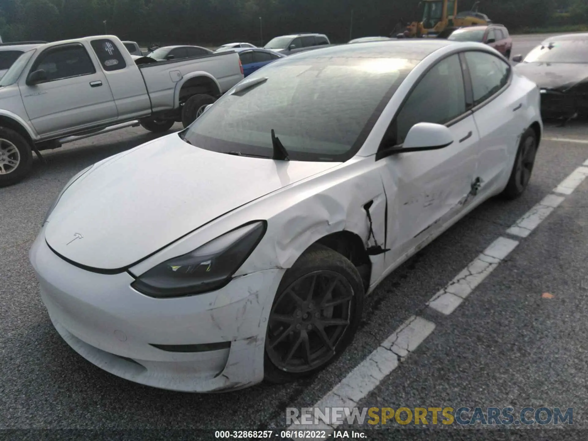 2 fotografías del automóvil dañado 5YJ3E1EB9MF988269 TESLA MODEL 3 2021