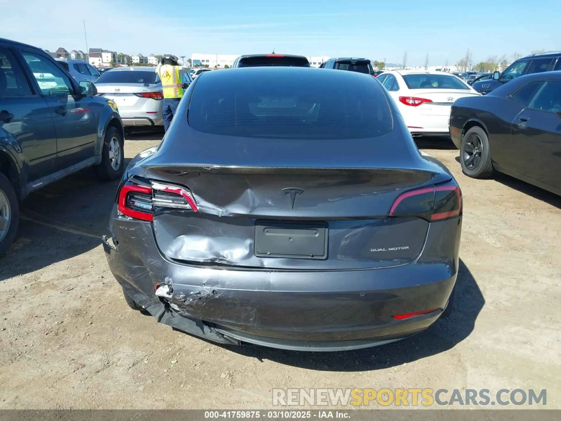 15 fotografías del automóvil dañado 5YJ3E1EB9MF997442 TESLA MODEL 3 2021