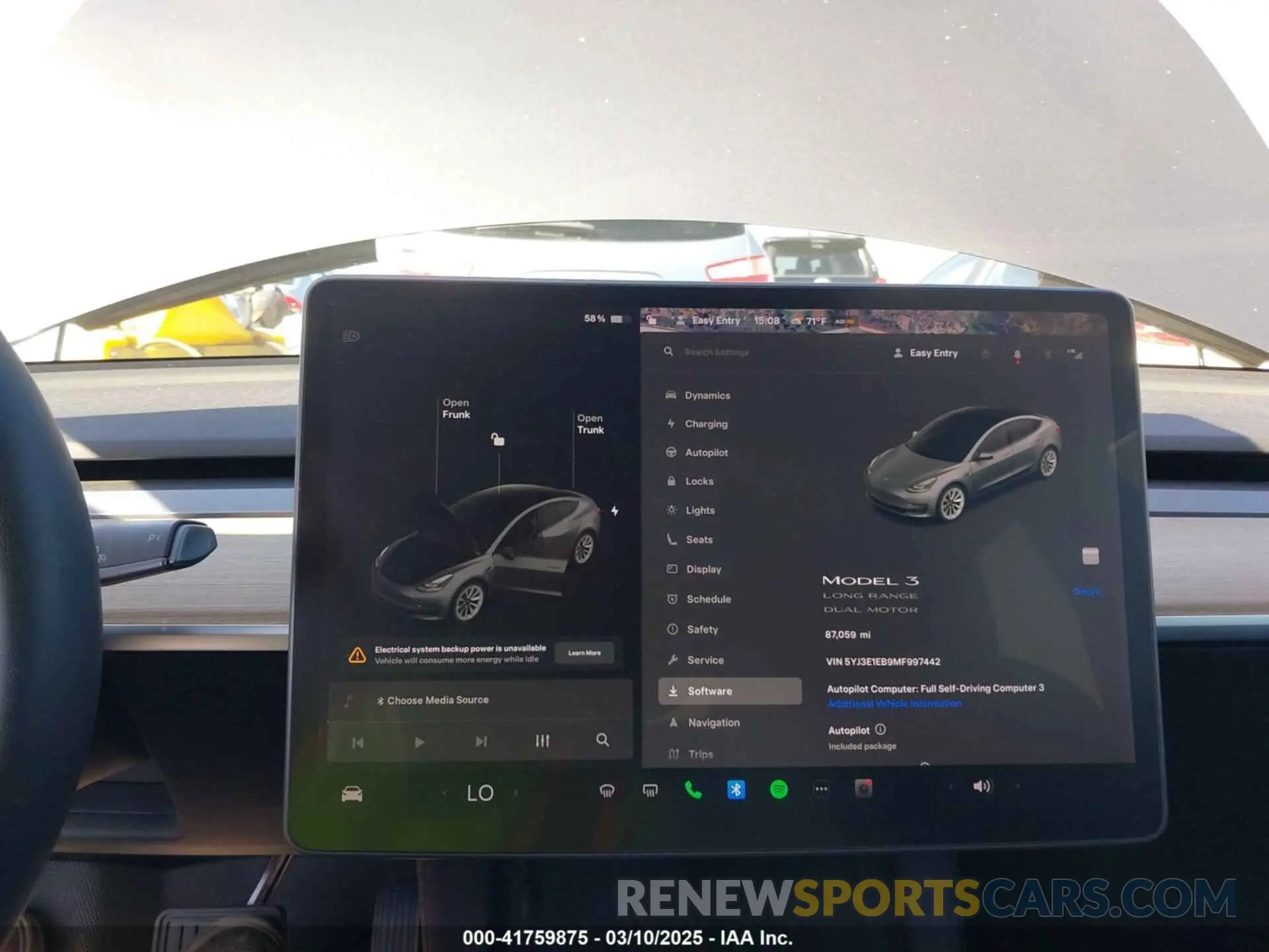 17 fotografías del automóvil dañado 5YJ3E1EB9MF997442 TESLA MODEL 3 2021