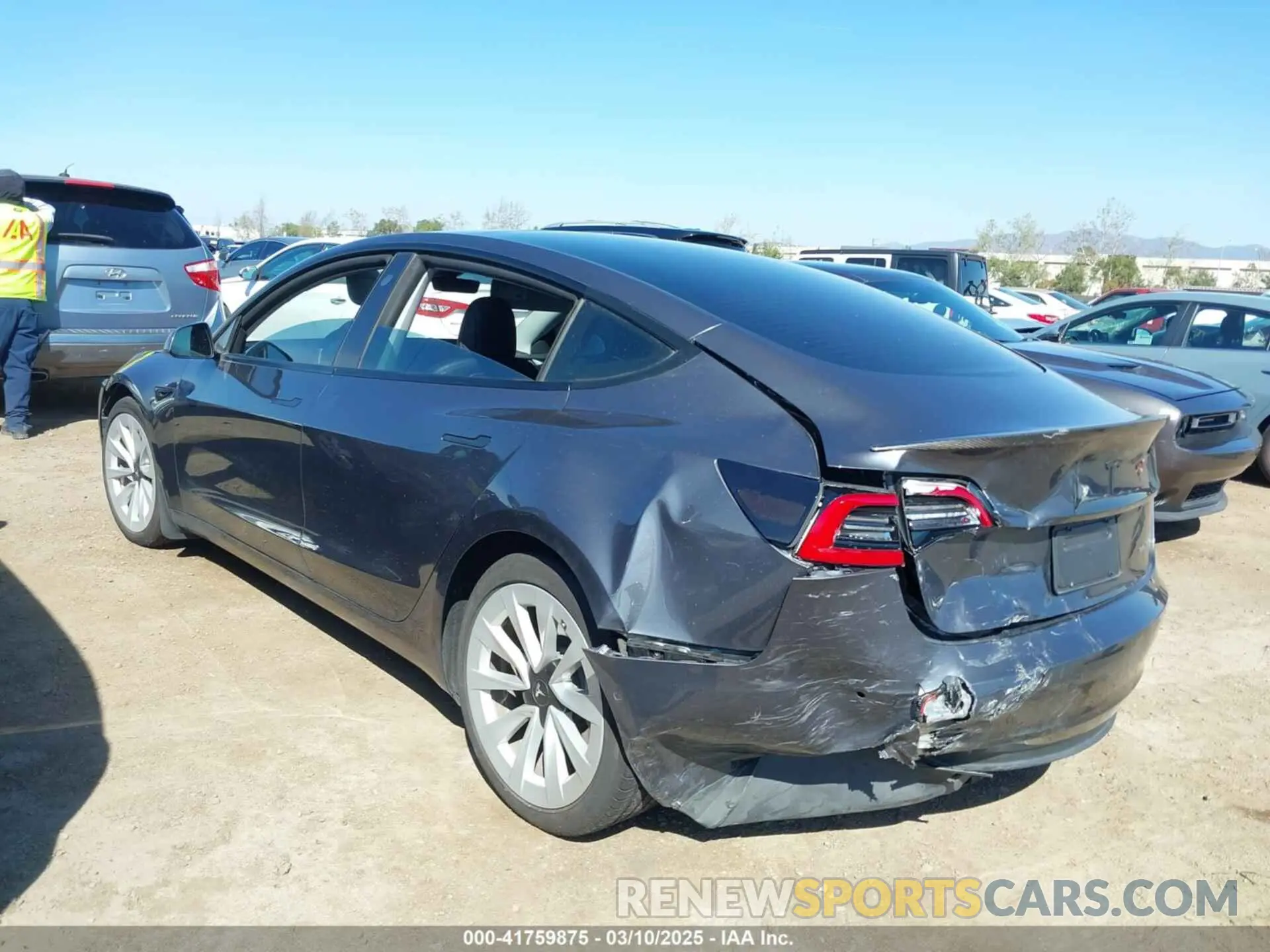 6 fotografías del automóvil dañado 5YJ3E1EB9MF997442 TESLA MODEL 3 2021