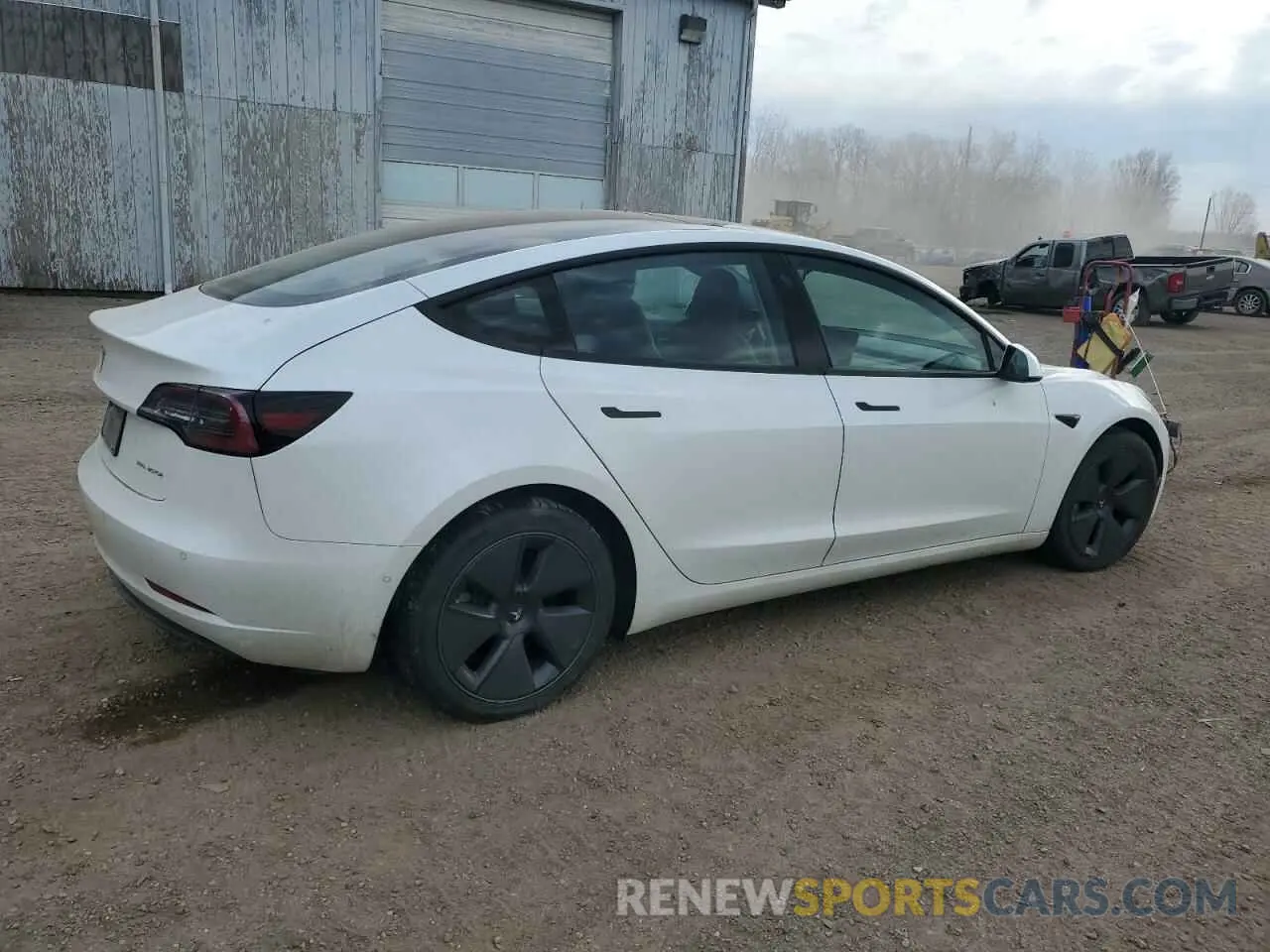 3 fotografías del automóvil dañado 5YJ3E1EBXMF032993 TESLA MODEL 3 2021