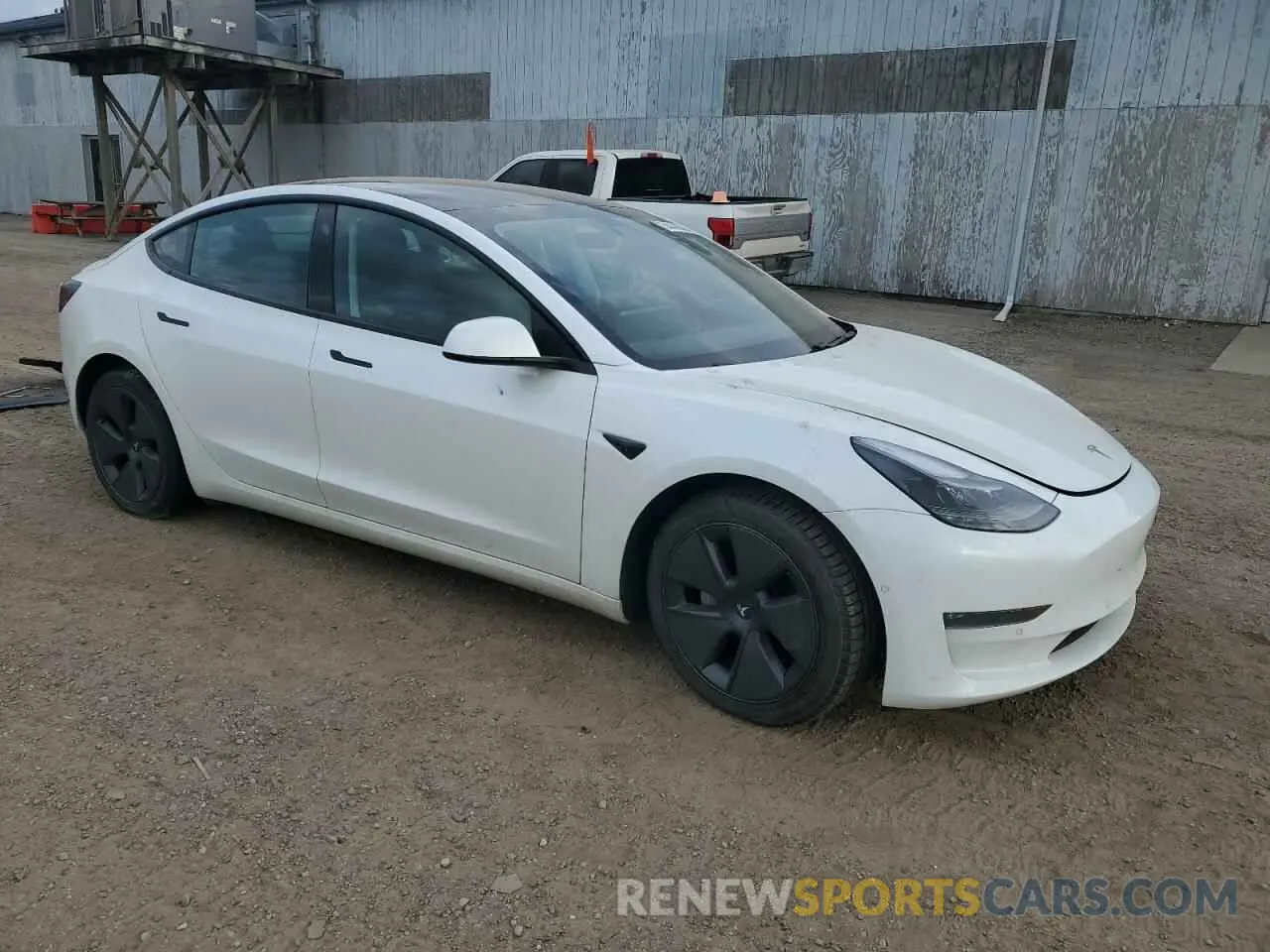 4 fotografías del automóvil dañado 5YJ3E1EBXMF032993 TESLA MODEL 3 2021