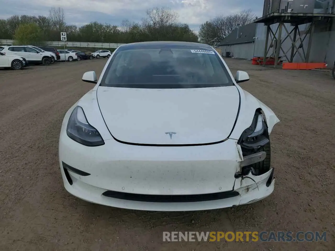 5 fotografías del automóvil dañado 5YJ3E1EBXMF032993 TESLA MODEL 3 2021