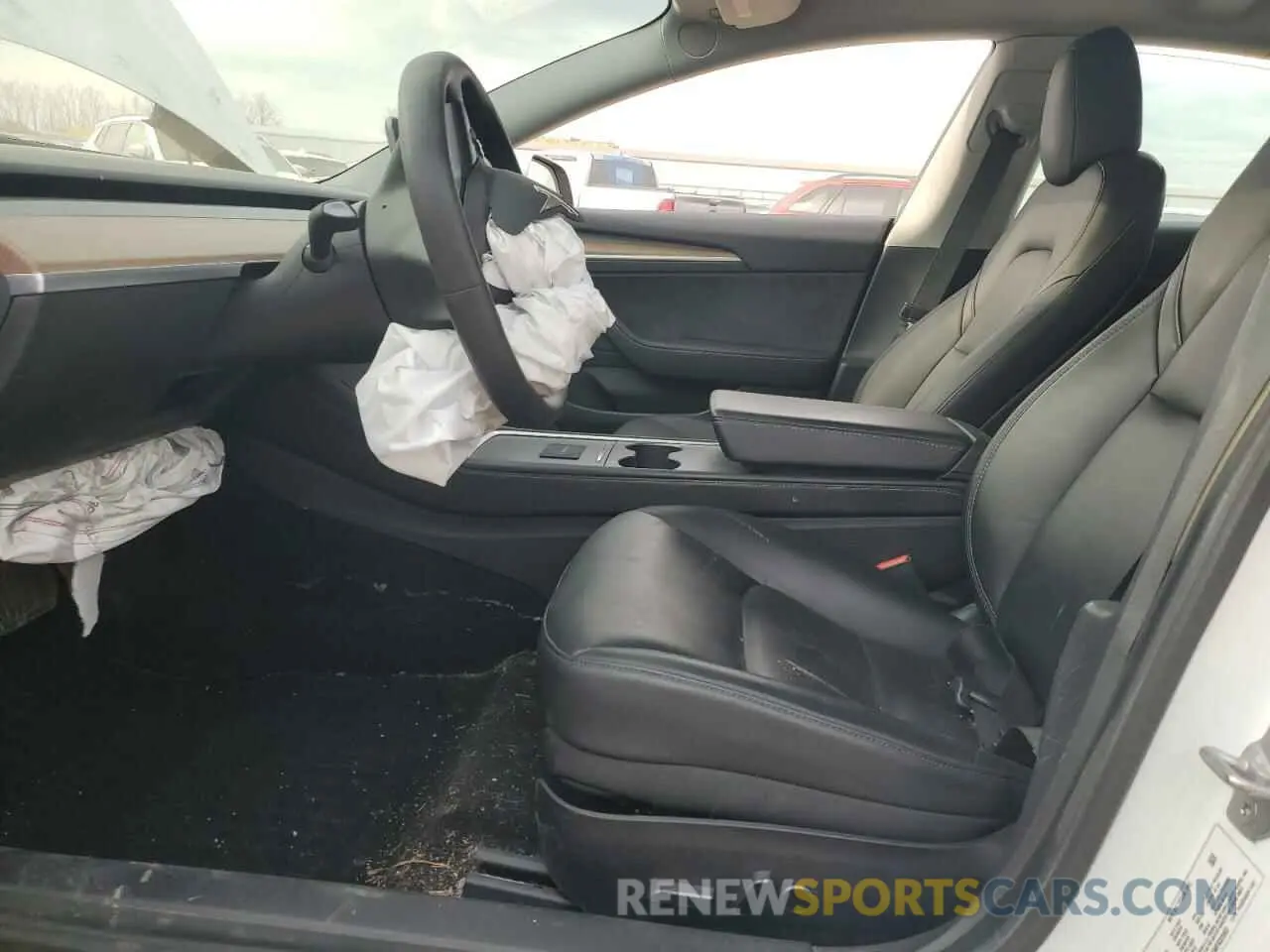 7 fotografías del automóvil dañado 5YJ3E1EBXMF032993 TESLA MODEL 3 2021