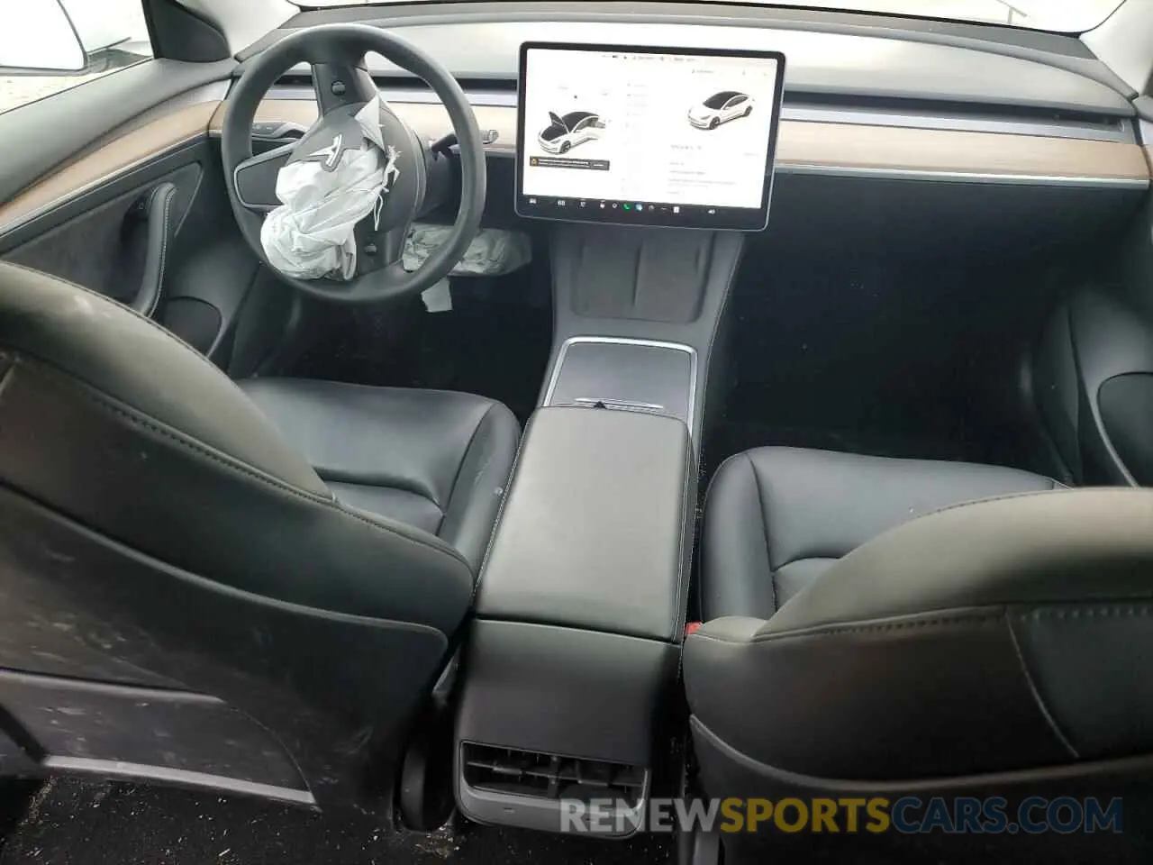 8 fotografías del automóvil dañado 5YJ3E1EBXMF032993 TESLA MODEL 3 2021