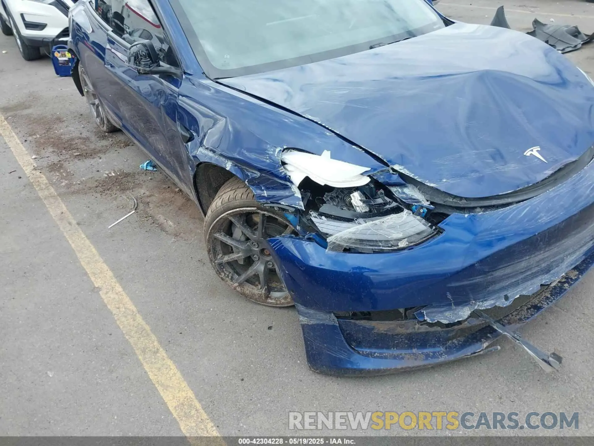 6 fotografías del automóvil dañado 5YJ3E1EBXMF054945 TESLA MODEL 3 2021