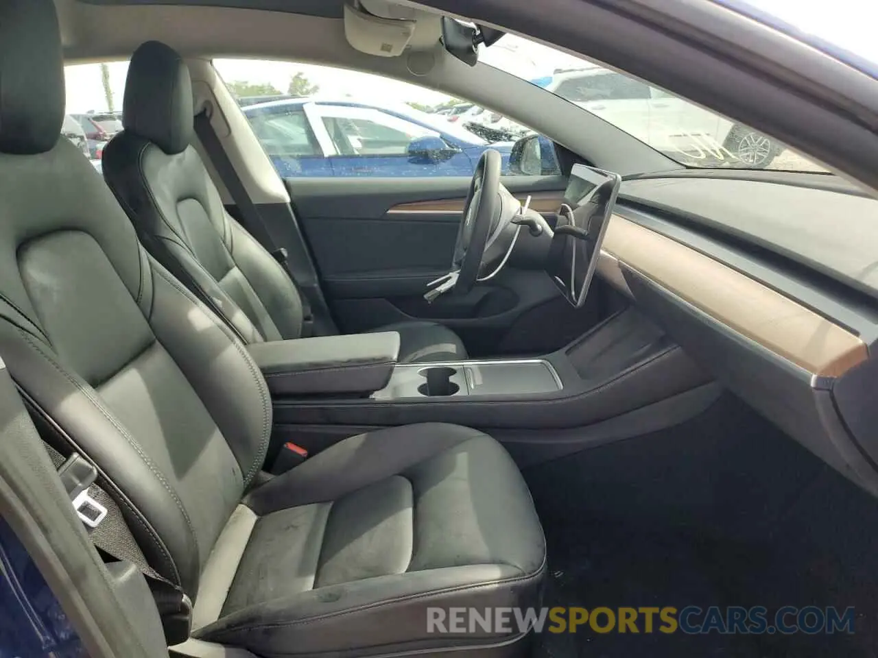 5 fotografías del automóvil dañado 5YJ3E1EBXMF056677 TESLA MODEL 3 2021