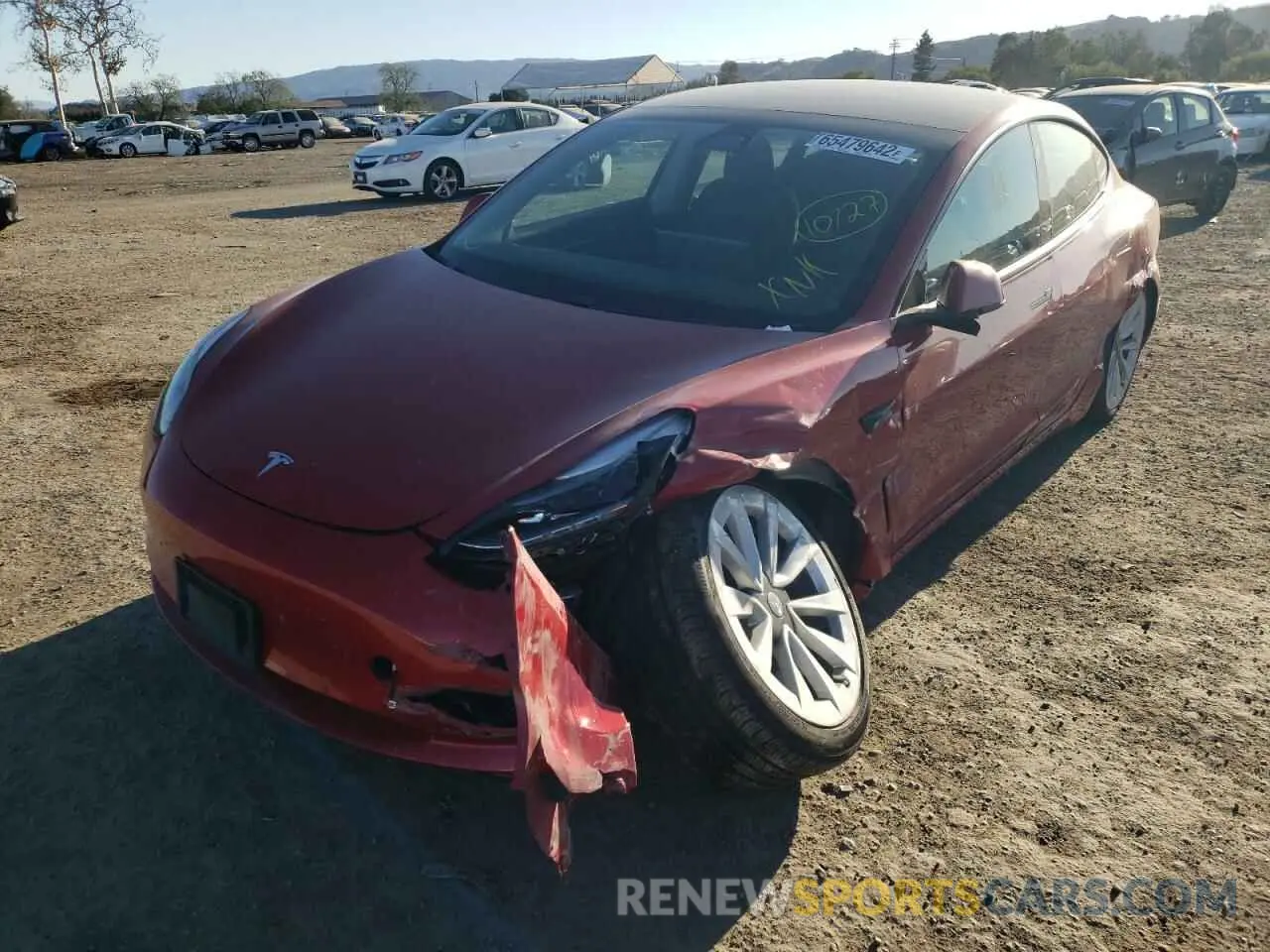 9 fotografías del automóvil dañado 5YJ3E1EBXMF064987 TESLA MODEL 3 2021