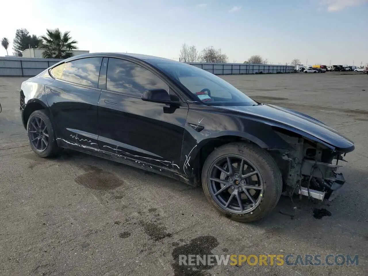 4 fotografías del automóvil dañado 5YJ3E1EBXMF065539 TESLA MODEL 3 2021