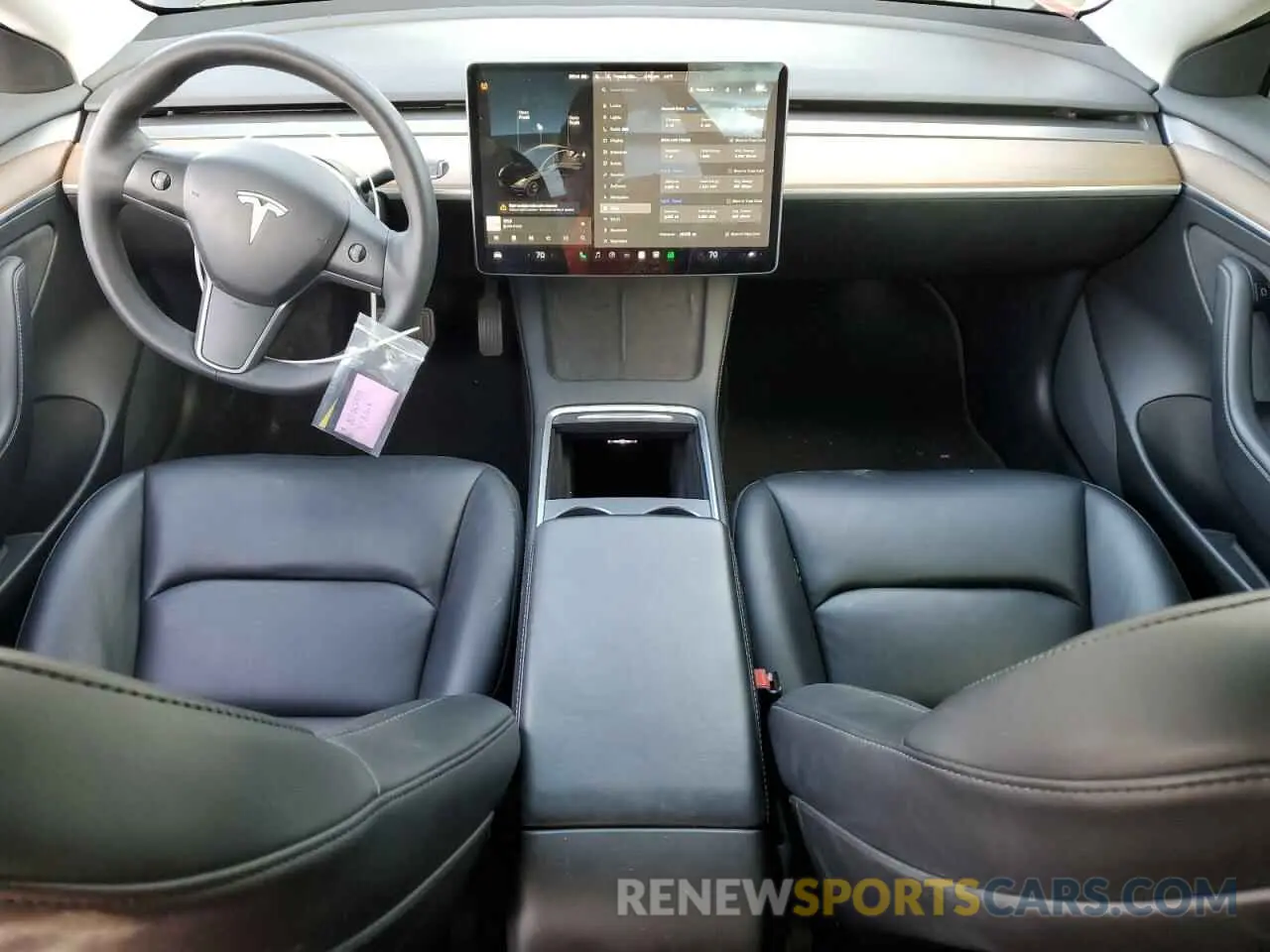 8 fotografías del automóvil dañado 5YJ3E1EBXMF065539 TESLA MODEL 3 2021