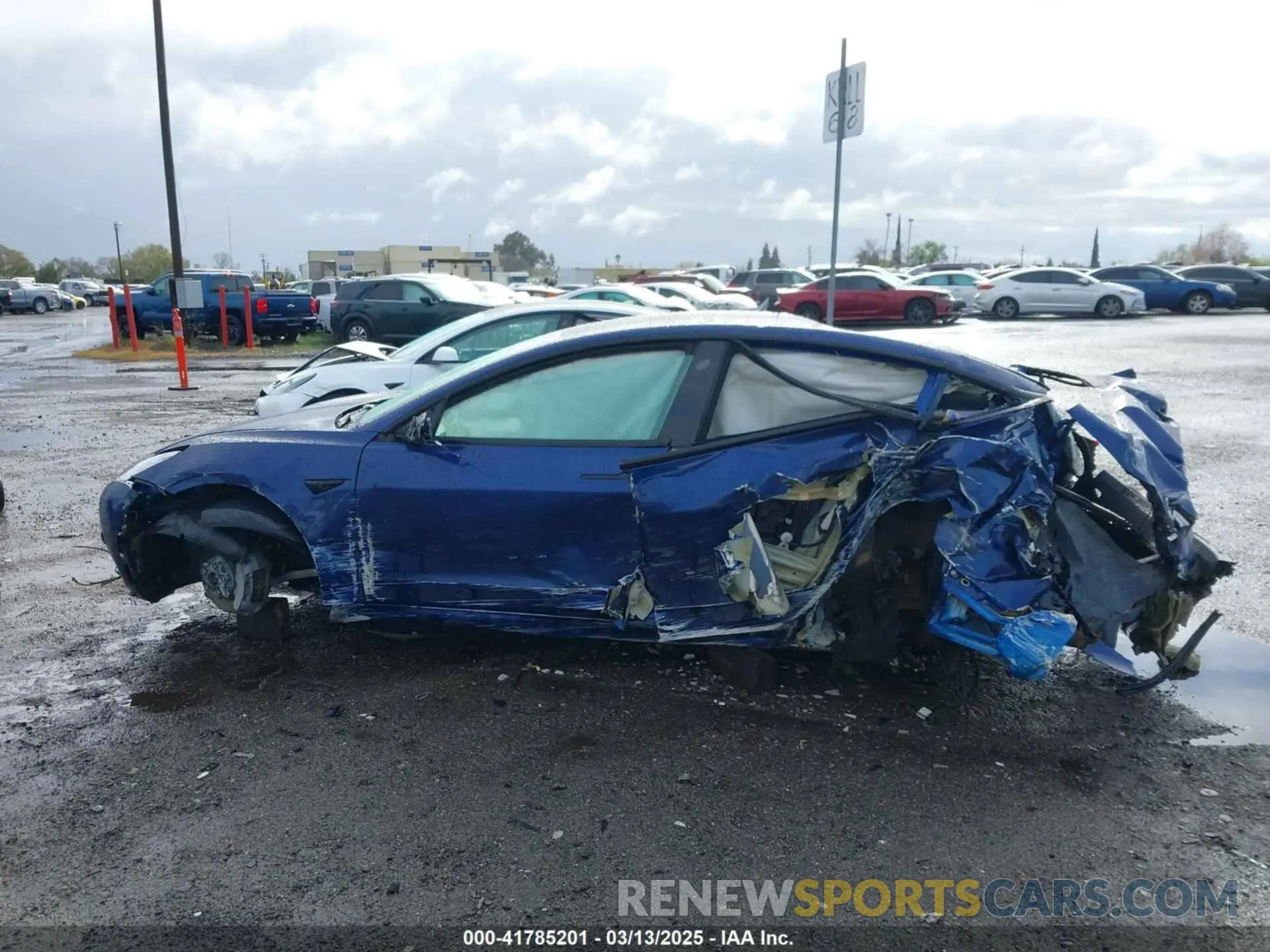 13 fotografías del automóvil dañado 5YJ3E1EBXMF080767 TESLA MODEL 3 2021