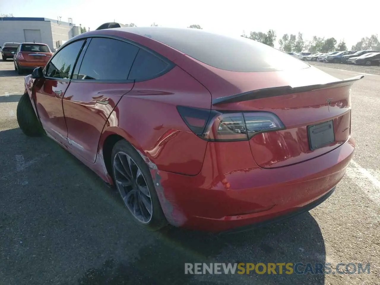 3 fotografías del automóvil dañado 5YJ3E1EBXMF085466 TESLA MODEL 3 2021