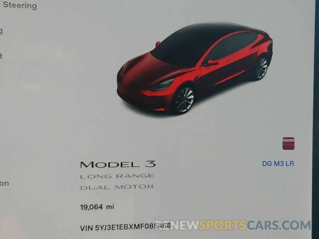 8 fotografías del automóvil dañado 5YJ3E1EBXMF085466 TESLA MODEL 3 2021