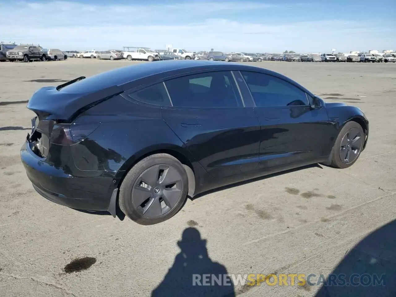 3 fotografías del automóvil dañado 5YJ3E1EBXMF088495 TESLA MODEL 3 2021