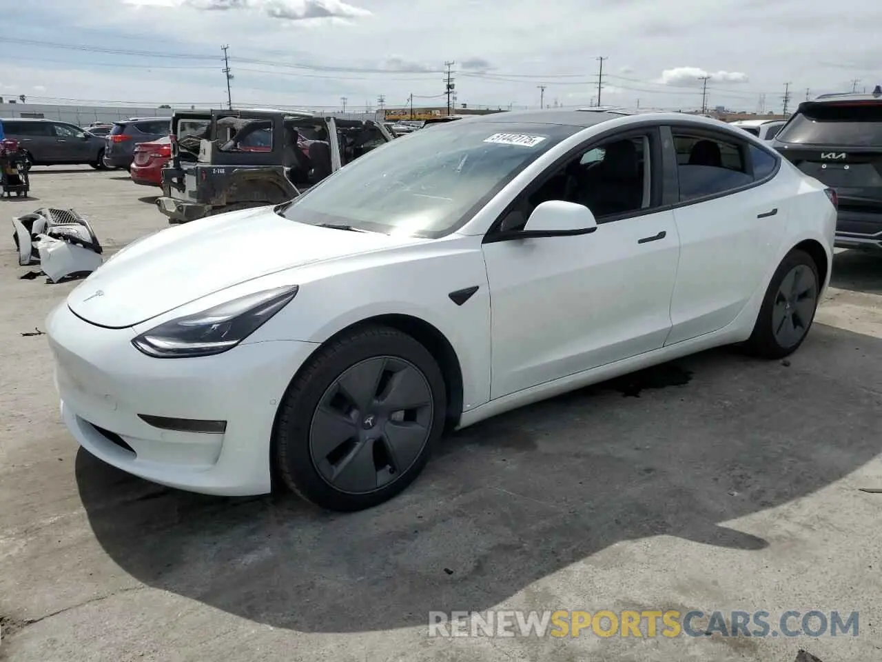 1 fotografías del automóvil dañado 5YJ3E1EBXMF150364 TESLA MODEL 3 2021