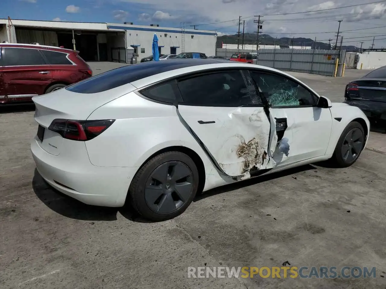 3 fotografías del automóvil dañado 5YJ3E1EBXMF150364 TESLA MODEL 3 2021