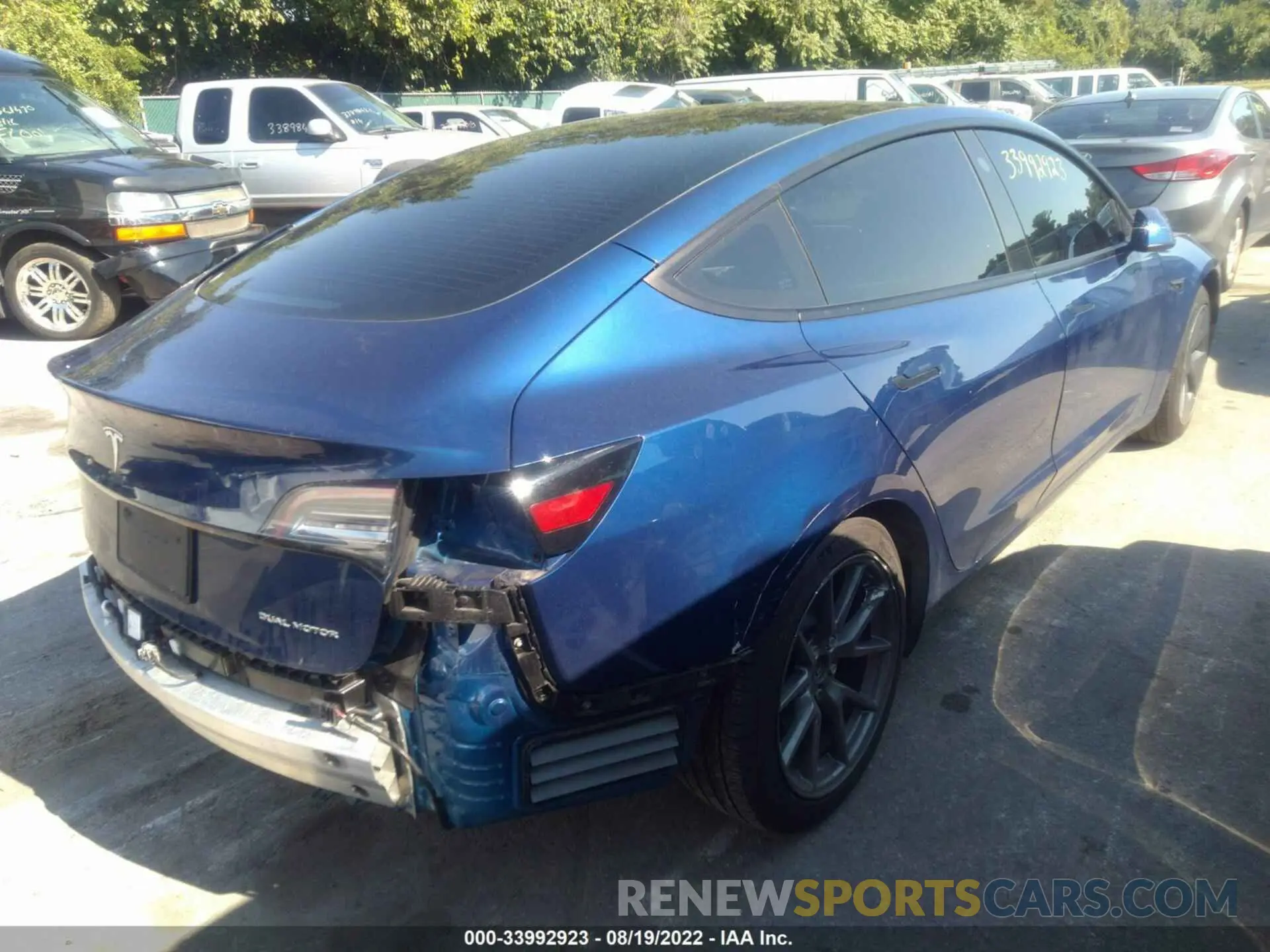 4 fotografías del automóvil dañado 5YJ3E1EBXMF849011 TESLA MODEL 3 2021