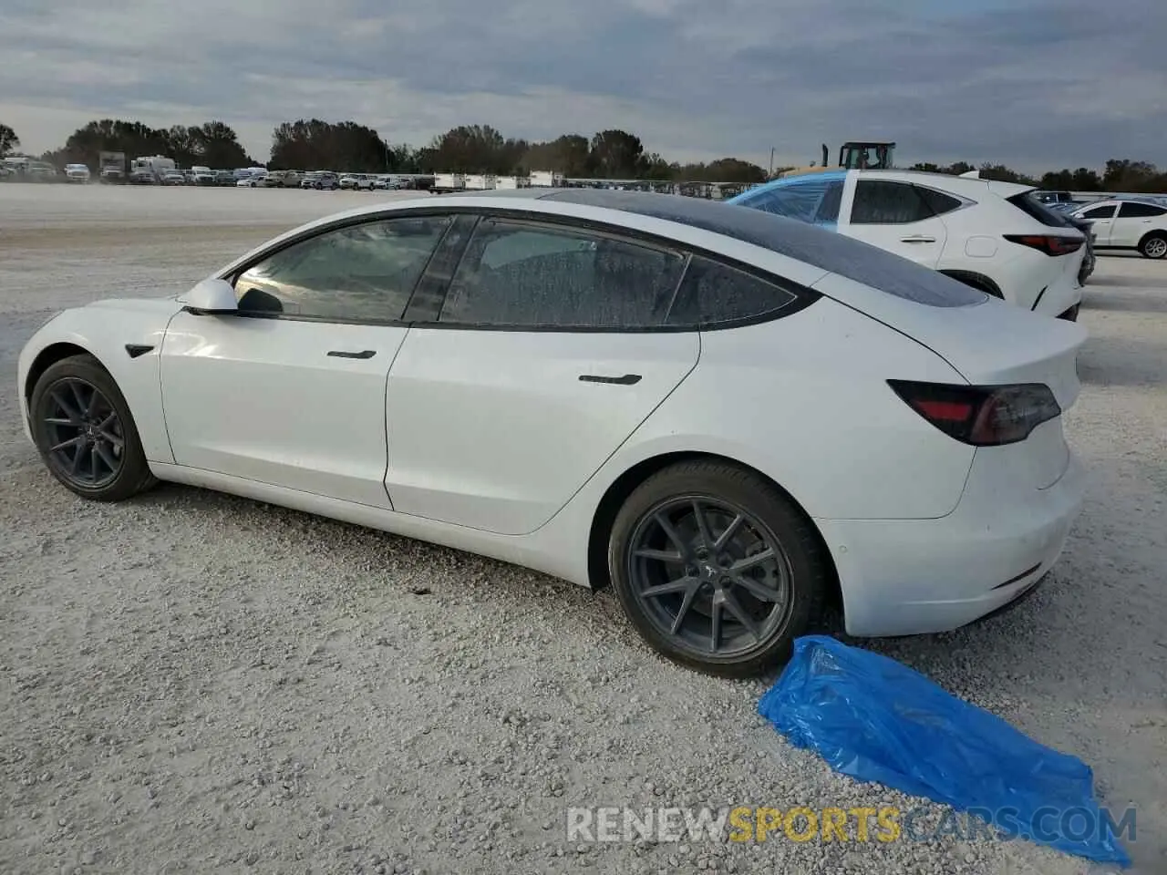 2 fotografías del automóvil dañado 5YJ3E1EBXMF849347 TESLA MODEL 3 2021