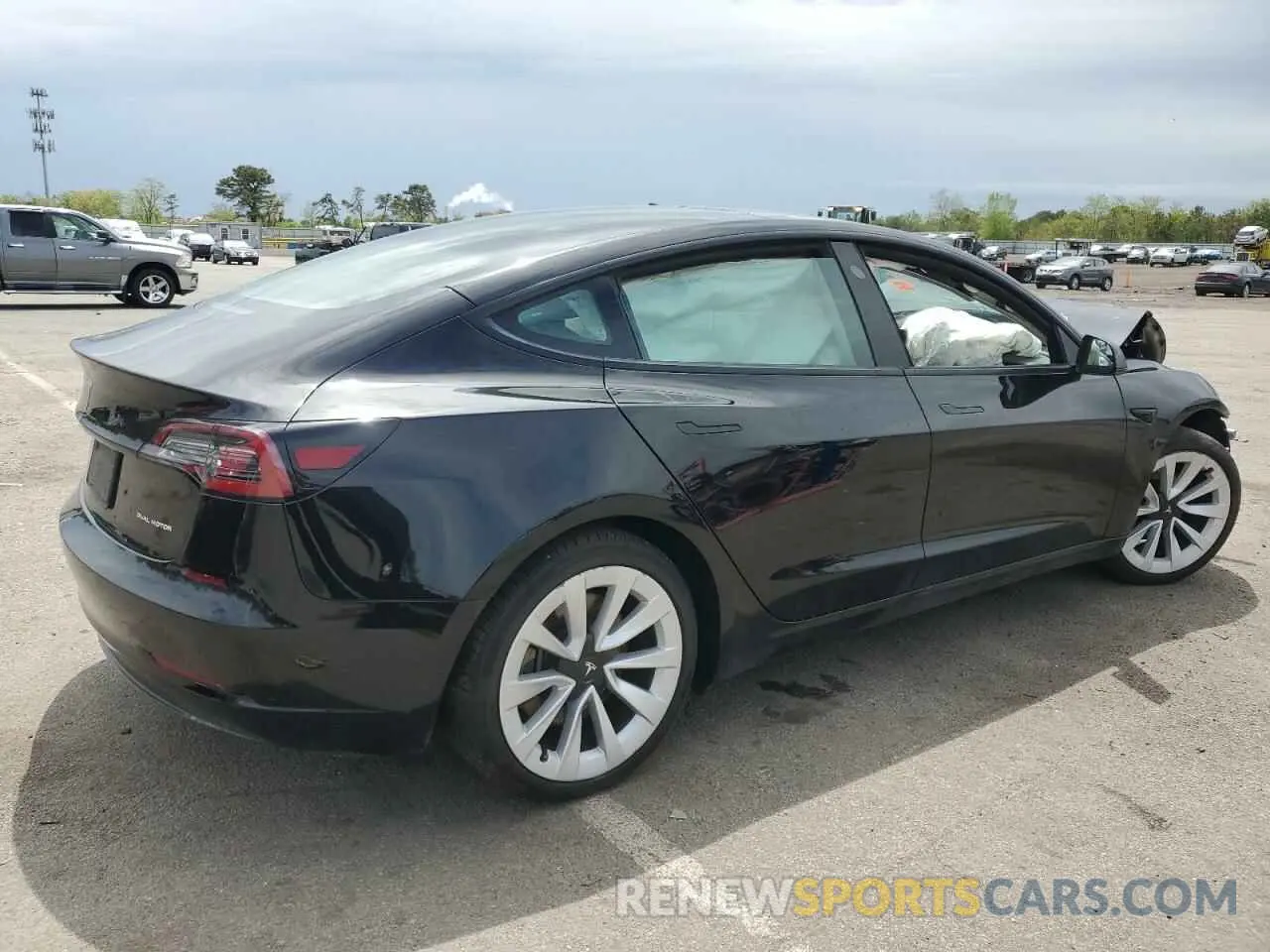 3 fotografías del automóvil dañado 5YJ3E1EBXMF855519 TESLA MODEL 3 2021