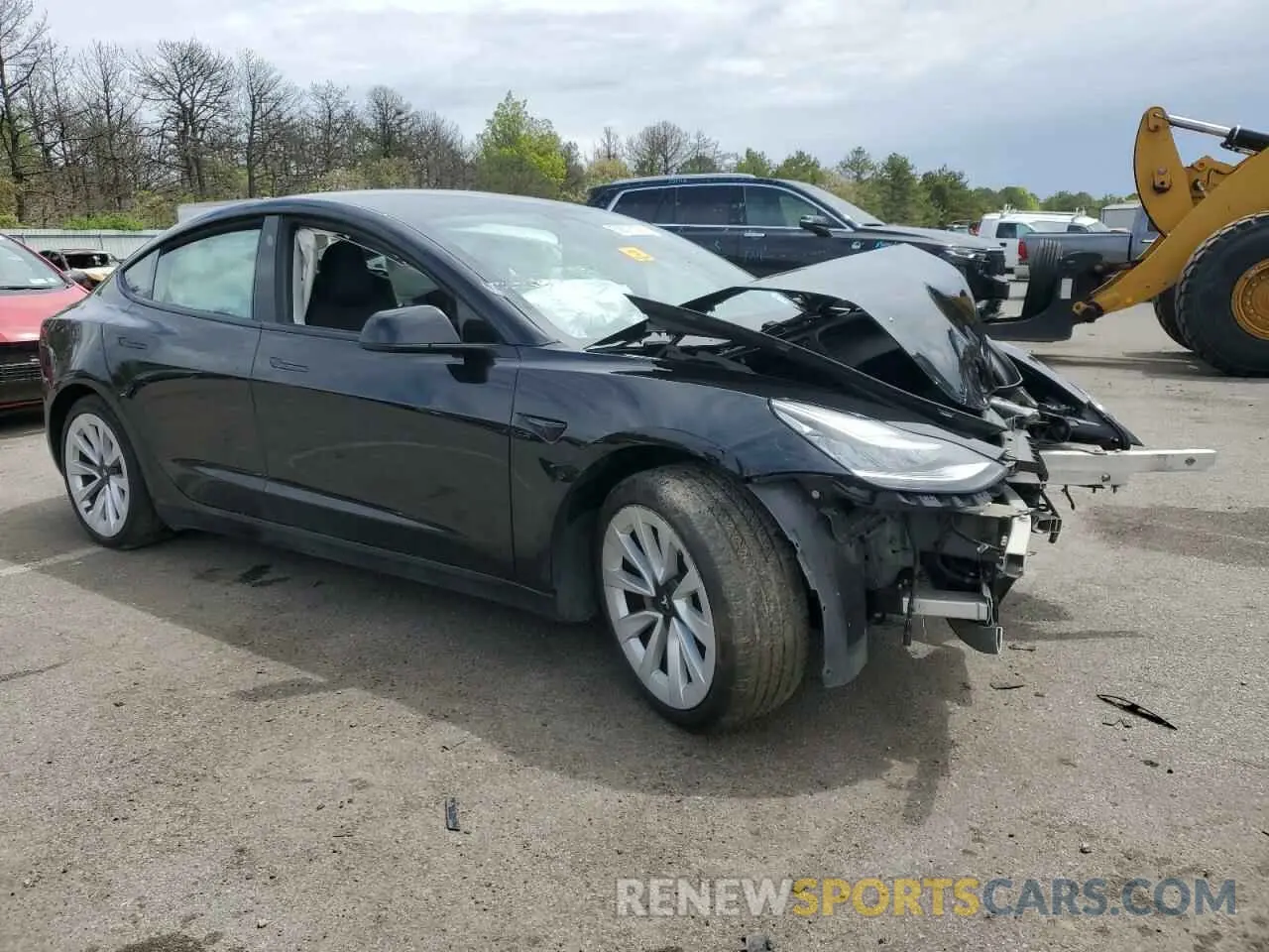 4 fotografías del automóvil dañado 5YJ3E1EBXMF855519 TESLA MODEL 3 2021