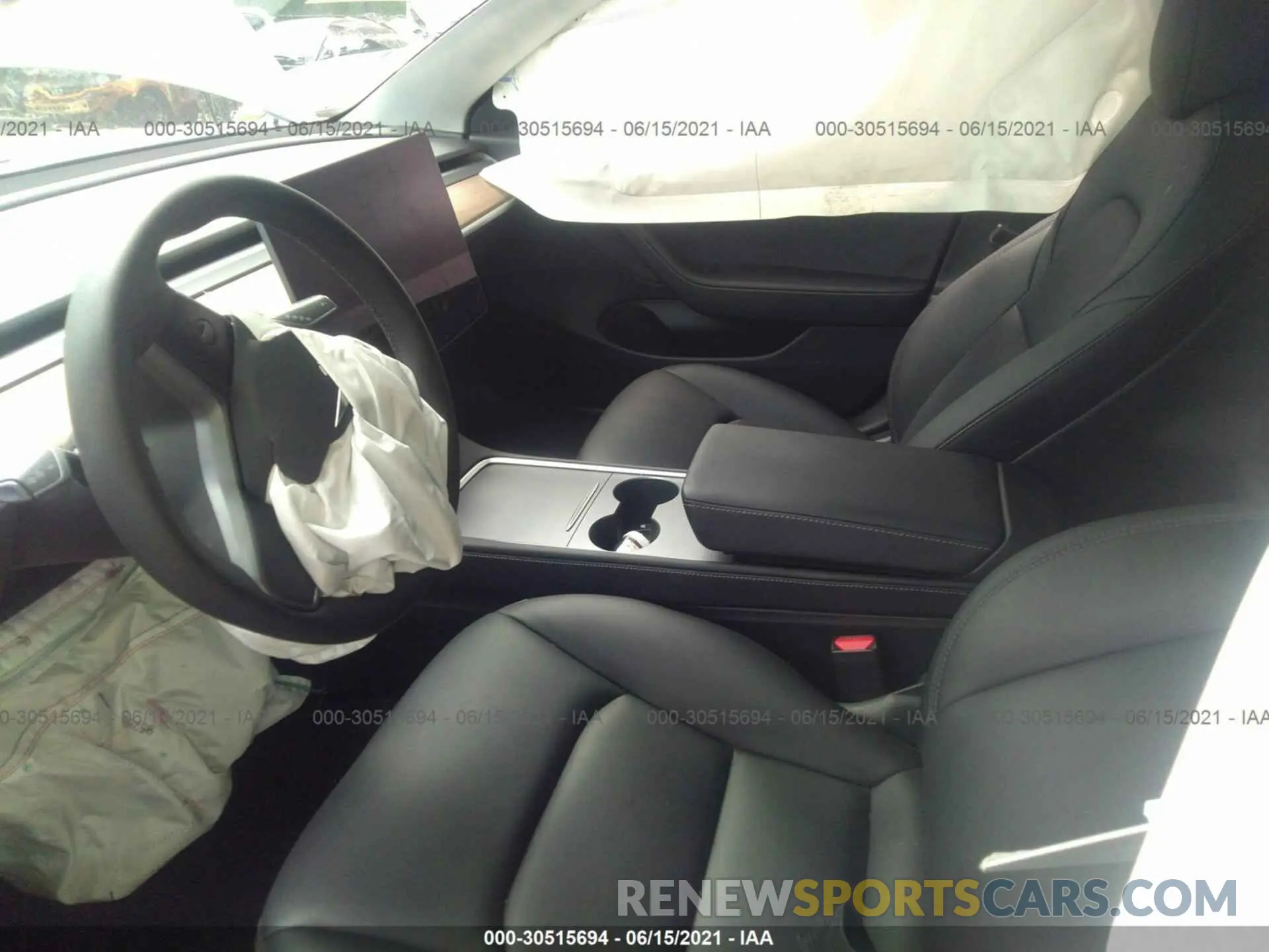 5 fotografías del automóvil dañado 5YJ3E1EBXMF862356 TESLA MODEL 3 2021