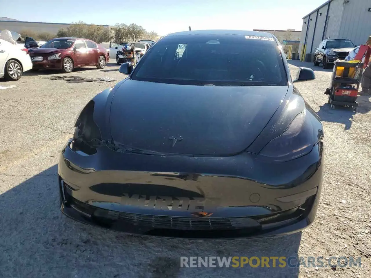 5 fotografías del automóvil dañado 5YJ3E1EBXMF876712 TESLA MODEL 3 2021