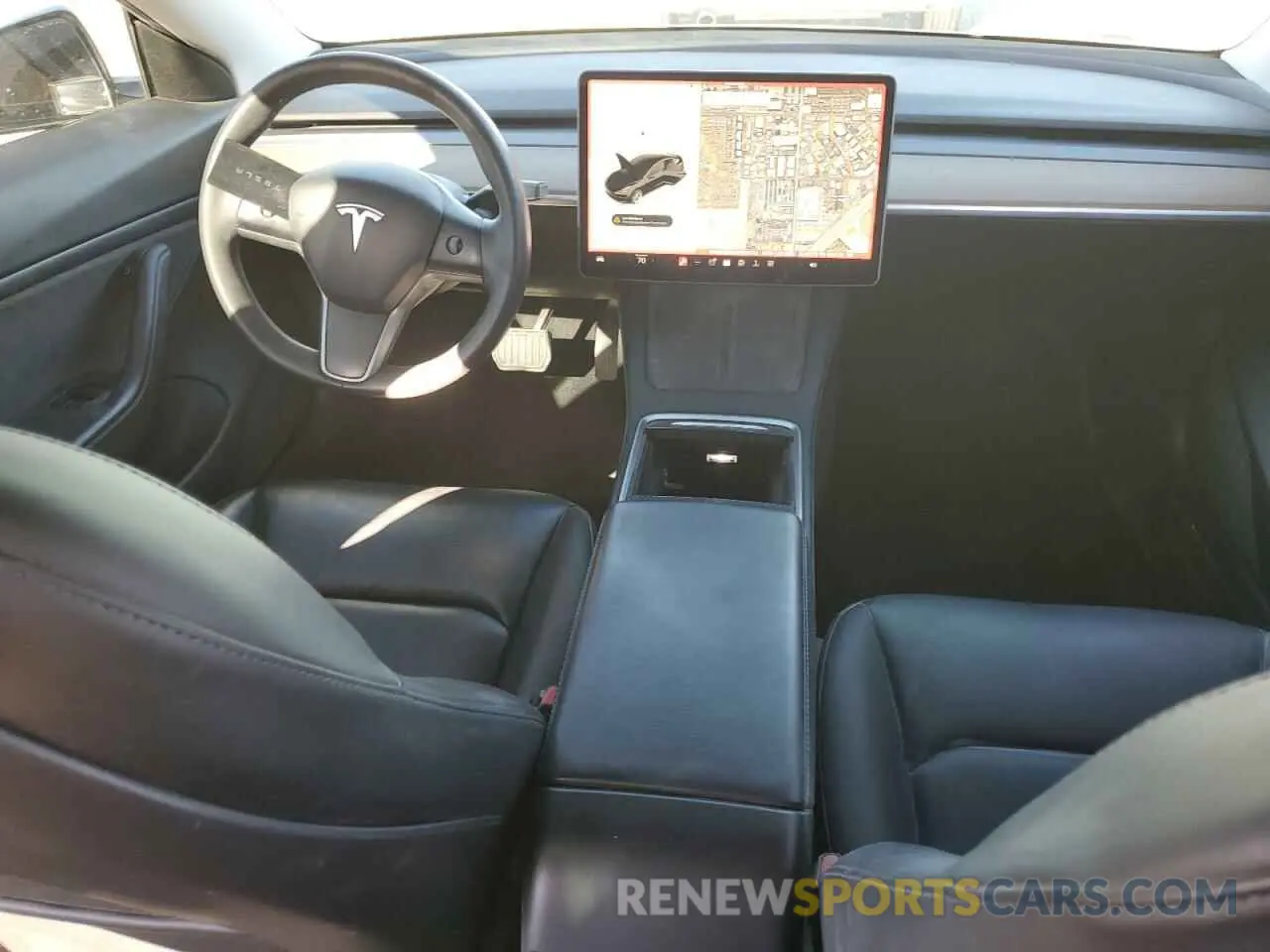 8 fotografías del automóvil dañado 5YJ3E1EBXMF876712 TESLA MODEL 3 2021