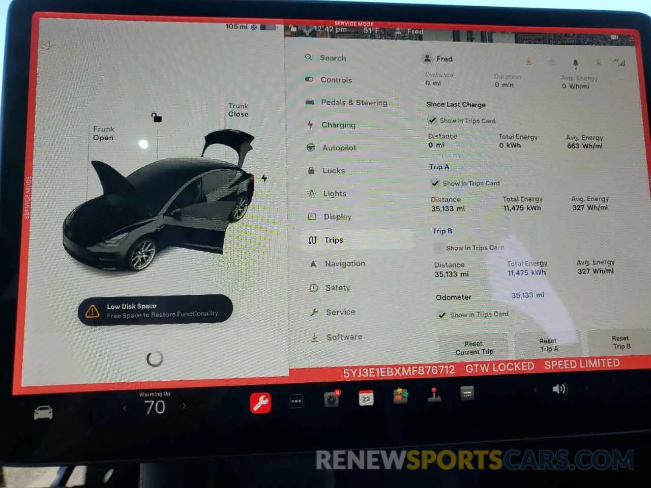 9 fotografías del automóvil dañado 5YJ3E1EBXMF876712 TESLA MODEL 3 2021