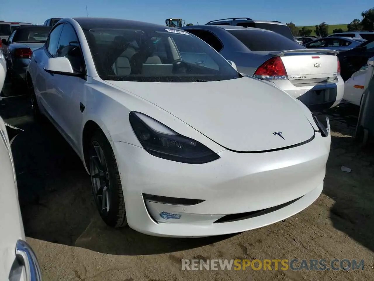 4 fotografías del automóvil dañado 5YJ3E1EBXMF879660 TESLA MODEL 3 2021
